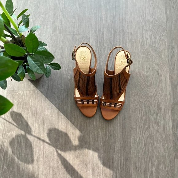 Vince Camuto Brown Strappy Sandals - Picture 4 of 11